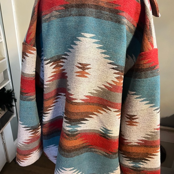 SHEIN Multicolor Aztec  Utility Jacket - Picture 4 of 5